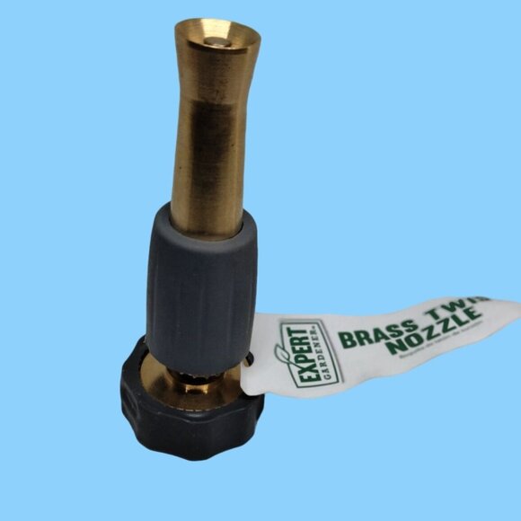 Expert Gardener Brass Twist Nozzle Water Sprayer 4 inch Adjustabl Metal Tip - Picture 2 of 5